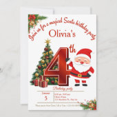 Magical Christmas Birthday Card for Girls サンキューカード (正面)