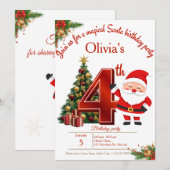 Magical Christmas Birthday Card for Girls サンキューカード (正面/裏面)