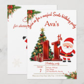 Magical Christmas Birthday Card for Girls サンキューカード (正面/裏面)