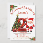 Magical Christmas Birthday Card for Girls サンキューカード (正面)