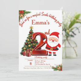 Magical Christmas Birthday Card for Girls サンキューカード