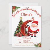 Magical Christmas Birthday Card for Girls サンキューカード (正面)