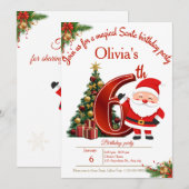 Magical Christmas Birthday Card for Girls サンキューカード (正面/裏面)