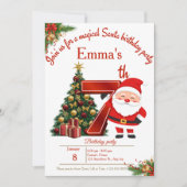 Magical Christmas Birthday Card for Girls サンキューカード (正面)