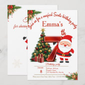 Magical Christmas Birthday Card for Girls サンキューカード (正面/裏面)