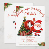 Magical Christmas Birthday Card for Girls サンキューカード (正面/裏面)