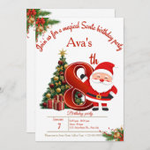 Magical Christmas Birthday Card for Girls サンキューカード (正面/裏面)