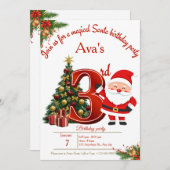 Magical Christmas Birthday Card for Girls サンキューカード (正面/裏面)