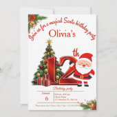 Magical Christmas Birthday Card for Girls サンキューカード (正面)