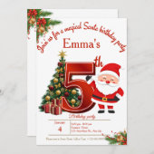 Magical Christmas Birthday Card for Girls サンキューカード (正面/裏面)