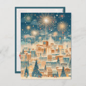 Magical Christmas City Fireworks Night シーズンポストカード (正面/裏面)
