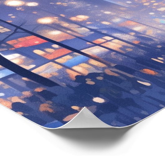 Magical Christmas City Fireworks Night ポスター (角)