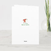 Magical Christmas Custom Name Wishes White Horse カード (裏面)