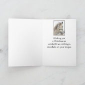 Magical Christmas Custom Name Wishes White Horse カード (内部)