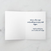 Magical Christmas Dragon Ride Card Youth Girl Xmas カード (内部)