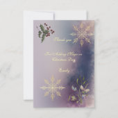 Magical Christmas Glow Birthday Thank you card  サンキューカード (正面)