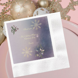 Magical Christmas Glow Christmas Birthday Napkins  縁ありカクテルナプキン
