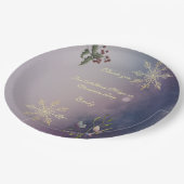 Magical Christmas Glow Christmas Birthday plates ペーパープレート (アングル)