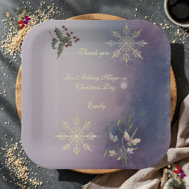 Magical Christmas Glow Christmas Birthday plates ペーパープレート