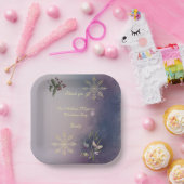 Magical Christmas Glow Christmas Birthday plates ペーパープレート (パーティー)