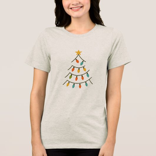 Magical Christmas Light Tree Glow トライブレンドＴシャツ (正面)