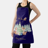 Magical Christmas Night in the Winter Forest エプロン (インサイチュ)