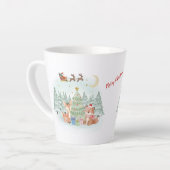 Magical Christmas Night in the Winter Forest カフェラテマグ (左アングル)