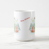 Magical Christmas Night in the Winter Forest コーヒーマグカップ (中央)