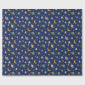 Magical Christmas Night Pattern ラッピングペーパー (フラット)
