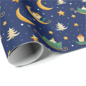 Magical Christmas Night Pattern ラッピングペーパー (ロールコーナー)