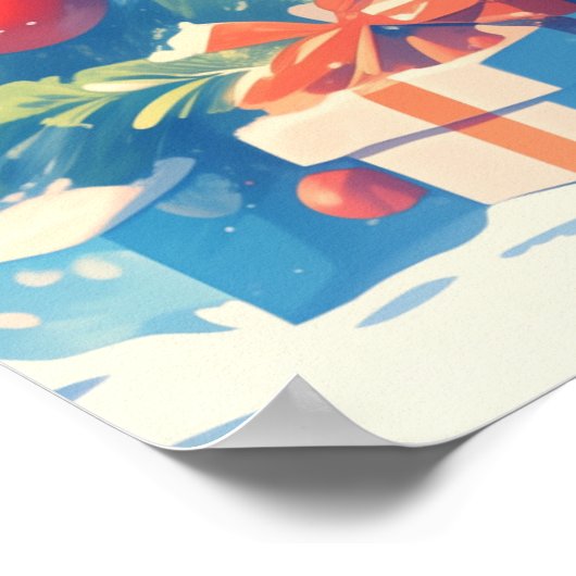 Magical Christmas Snow Globe ポスター (角)