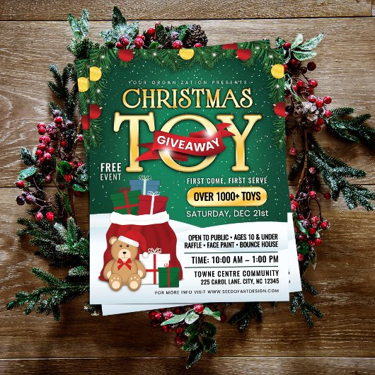 Magical Christmas Toy Giveaway: Santa Bag & Teddy チラシ