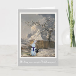 Magical Christmas White Rabbit Customizable Card シーズンカード