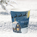 Magical Christmas Winter Wonderland Paper Cups 紙コップ<br><div class="desc">Festive paper cups featuring a festive winter wonderland scene with Santa and the reindeer on one side and colorful gift packages with stars on the other side. Beautiful for Christmas.</div>