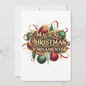 Magical Christmas Wreath & Candles Personalized シーズンカード (正面)