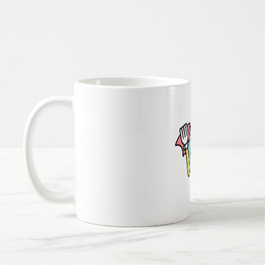 Magical Chubby Bird Hilda Super - Devil Bird コーヒーマグカップ (左)
