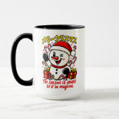 Magical & Classic Christmas Snowman Mug Holiday  マグカップ (左)