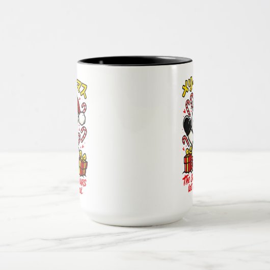 Magical & Classic Christmas Snowman Mug Holiday  マグカップ (中央)