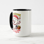 Magical & Classic Christmas Snowman Mug Holiday  マグカップ (正面左)