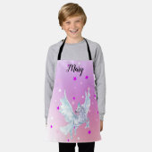 Magical color start white unicorn エプロン (着用した状態)