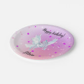Magical color start white unicorn ペーパープレート (アングル)