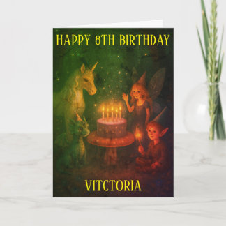 Magical Creatures Birthday Party Custom Birthday カード