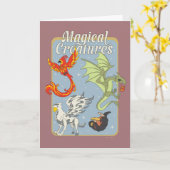 Magical Creatures Vintage Graphic カード (黄色い花)