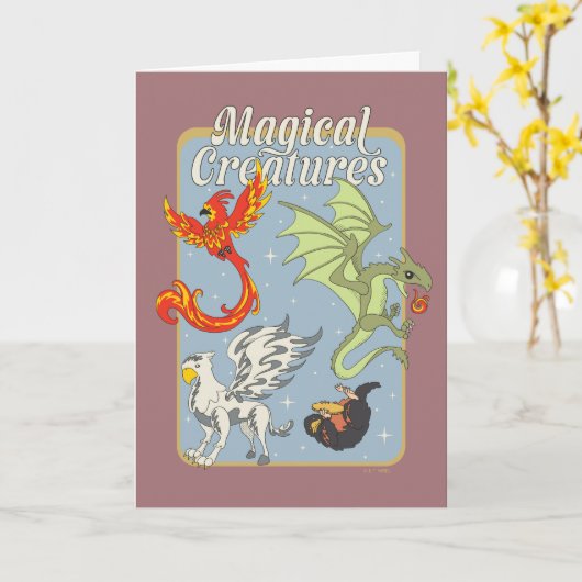 Magical Creatures Vintage Graphic カード (黄色い花)