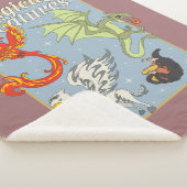 Magical Creatures Vintage Graphic シェルパブランケット (3/4)