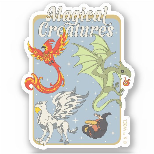 Magical Creatures Vintage Graphic シール (正面)