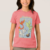 Magical Creatures Vintage Graphic トライブレンドTシャツ (正面)