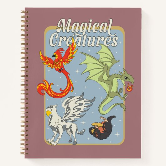 Magical Creatures Vintage Graphic ノートブック (正面)