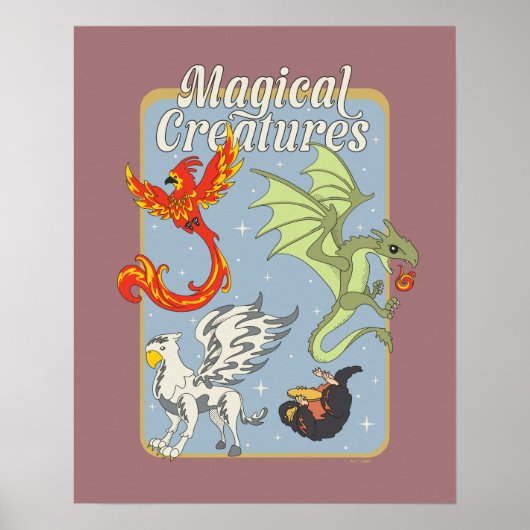 Magical Creatures Vintage Graphic ポスター (正面)