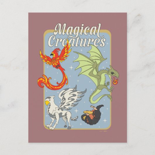 Magical Creatures Vintage Graphic ポストカード (正面)